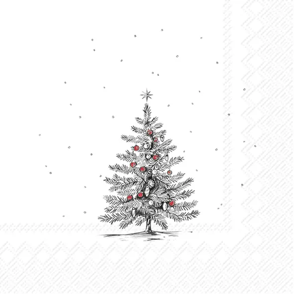 Ihr Lunch-Servietten PURE CHRISTMAS TREE black 33X33 cm