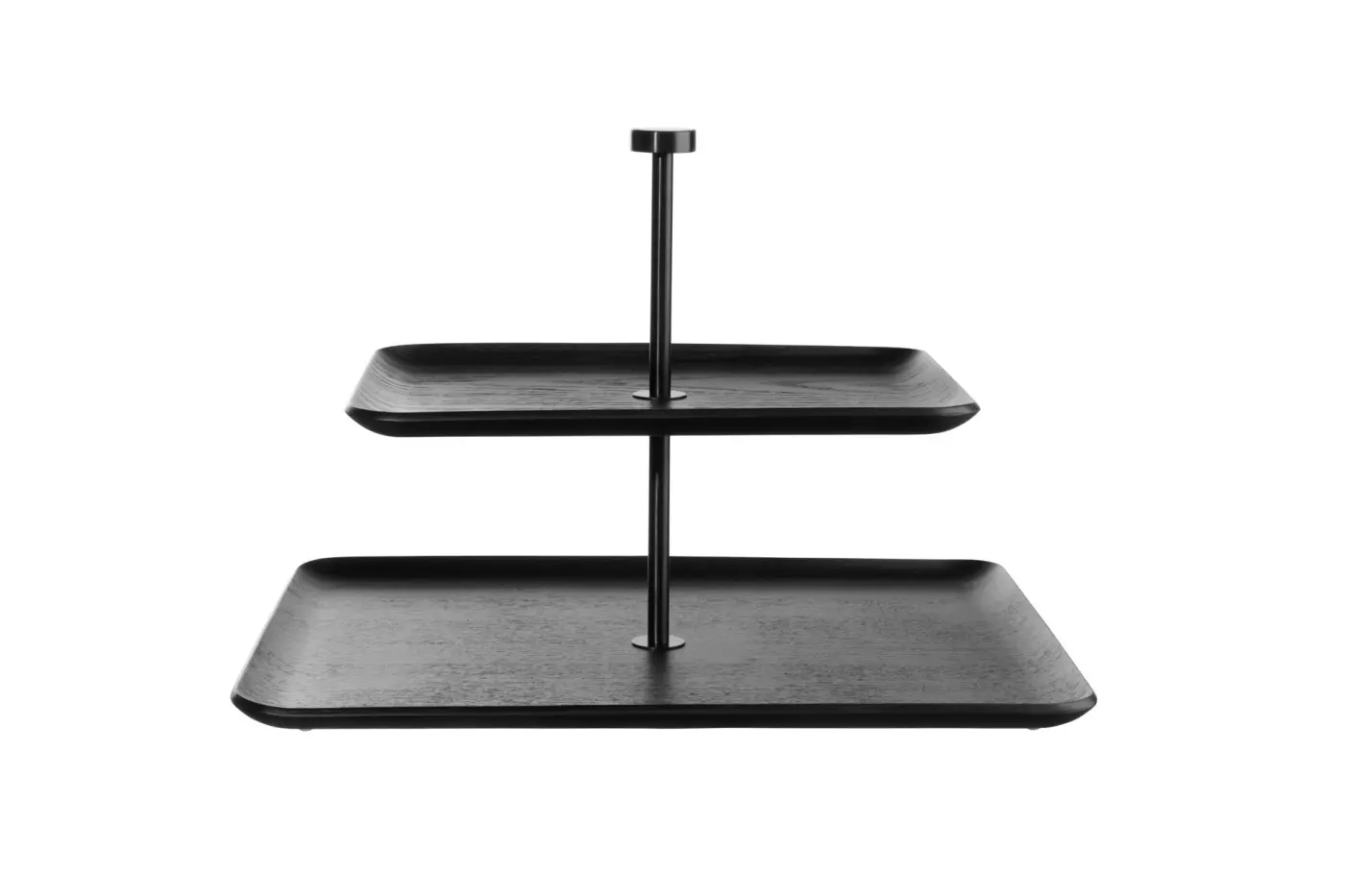 ASA Etagere wood schwarz matt 36 x 28 cm, H. 25 cm, Weidenholz