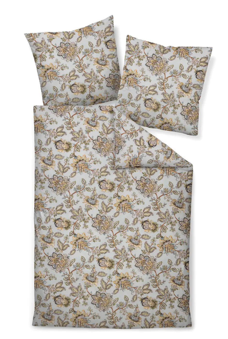 Janine Garnitur Soft-Cotton  grün blau 135x200,80x80 cm