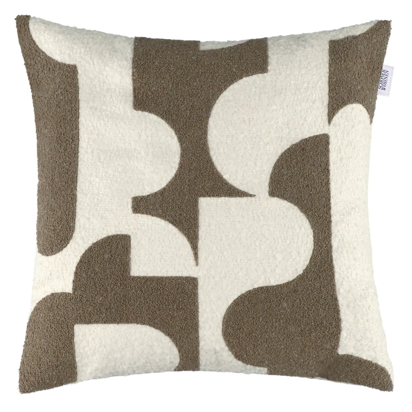 Schöner Wohnen Zierkissenhülle ohne Füllung  grafisches Muster beige 45x45cm