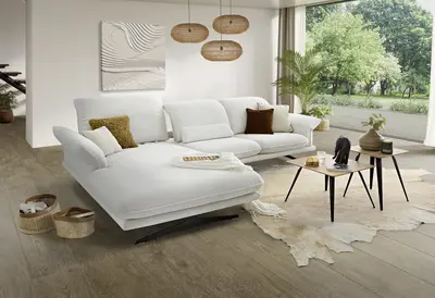 Willi Schillig Polstergruppe 24670 Olivia mit Zusatzfunktionen hellgrau  ca. 206 x 303 cm