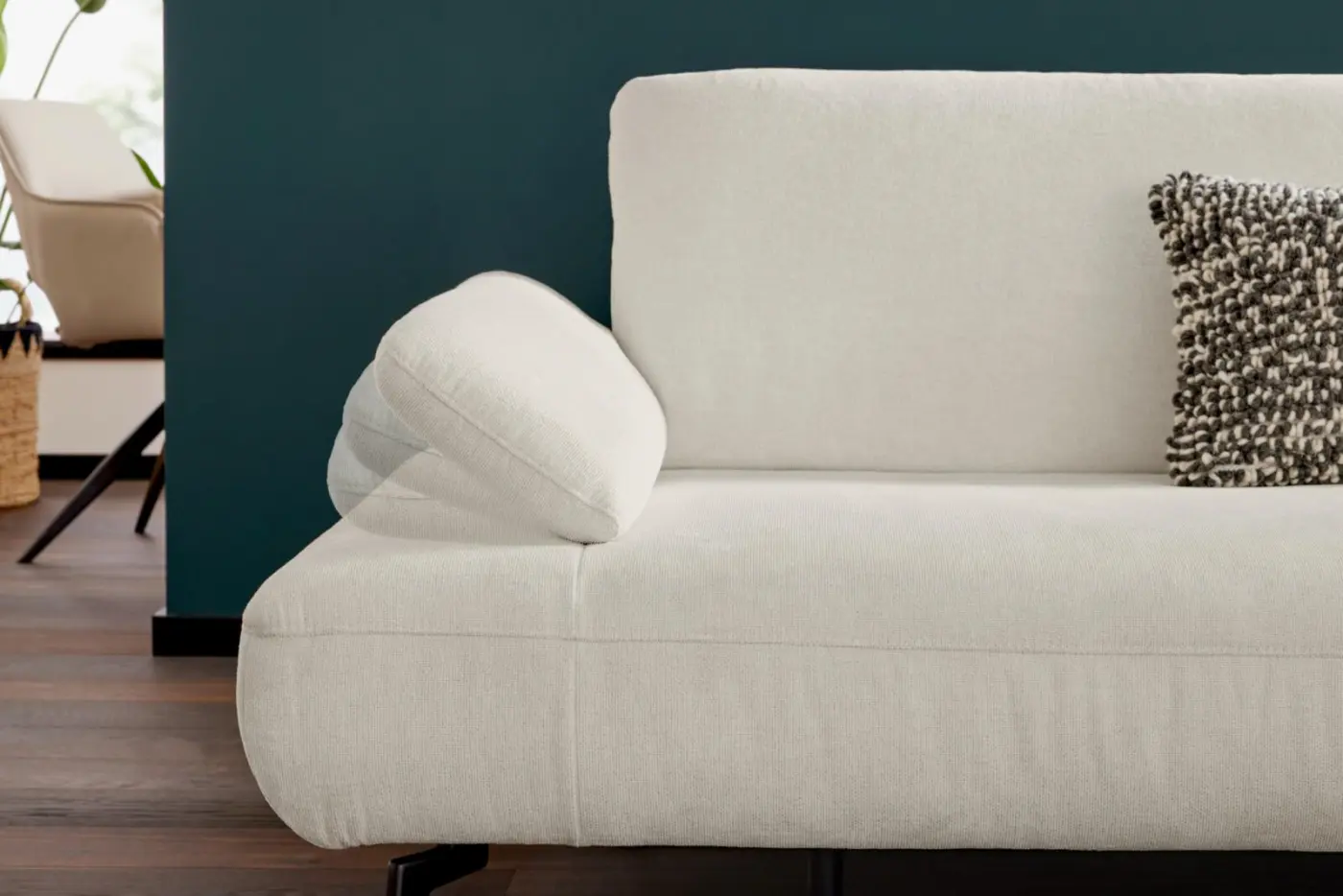 Interliving Wohnlandschaft Serie 4306 mit Funktionen silber ca. 285 x 185 cm