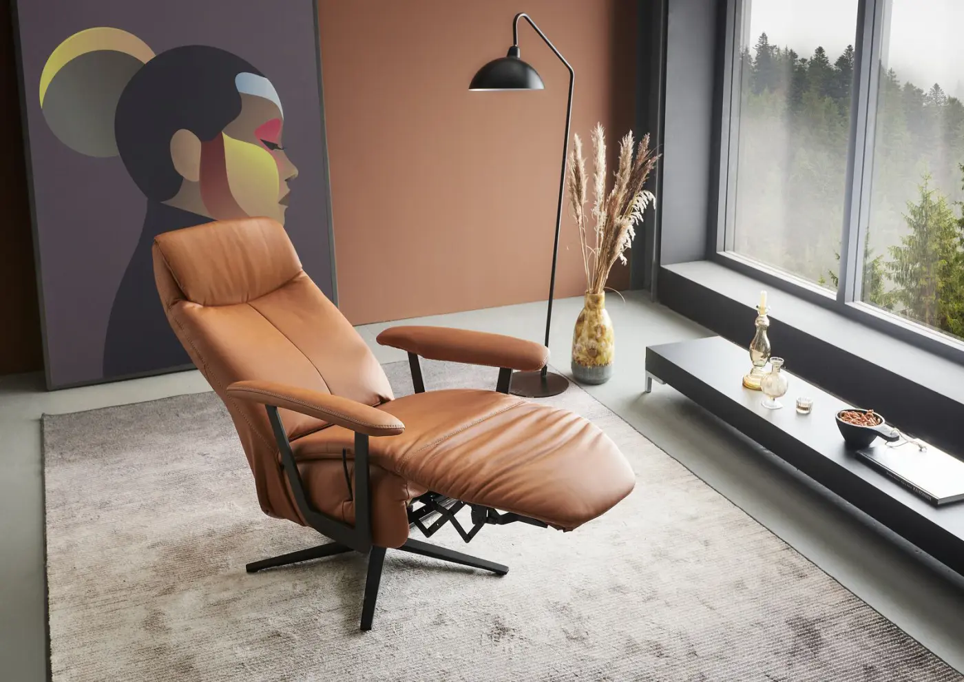 Himolla  Easy Swing 7387 Q2 grau 3 Motoren/HerzWaage