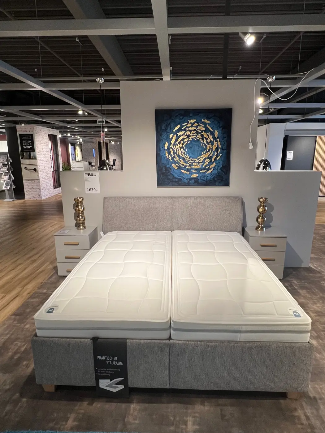 Oschmann  Polsterbett  DREAMPLACE 2.0 PB graubraun LF 180 x 200 cm