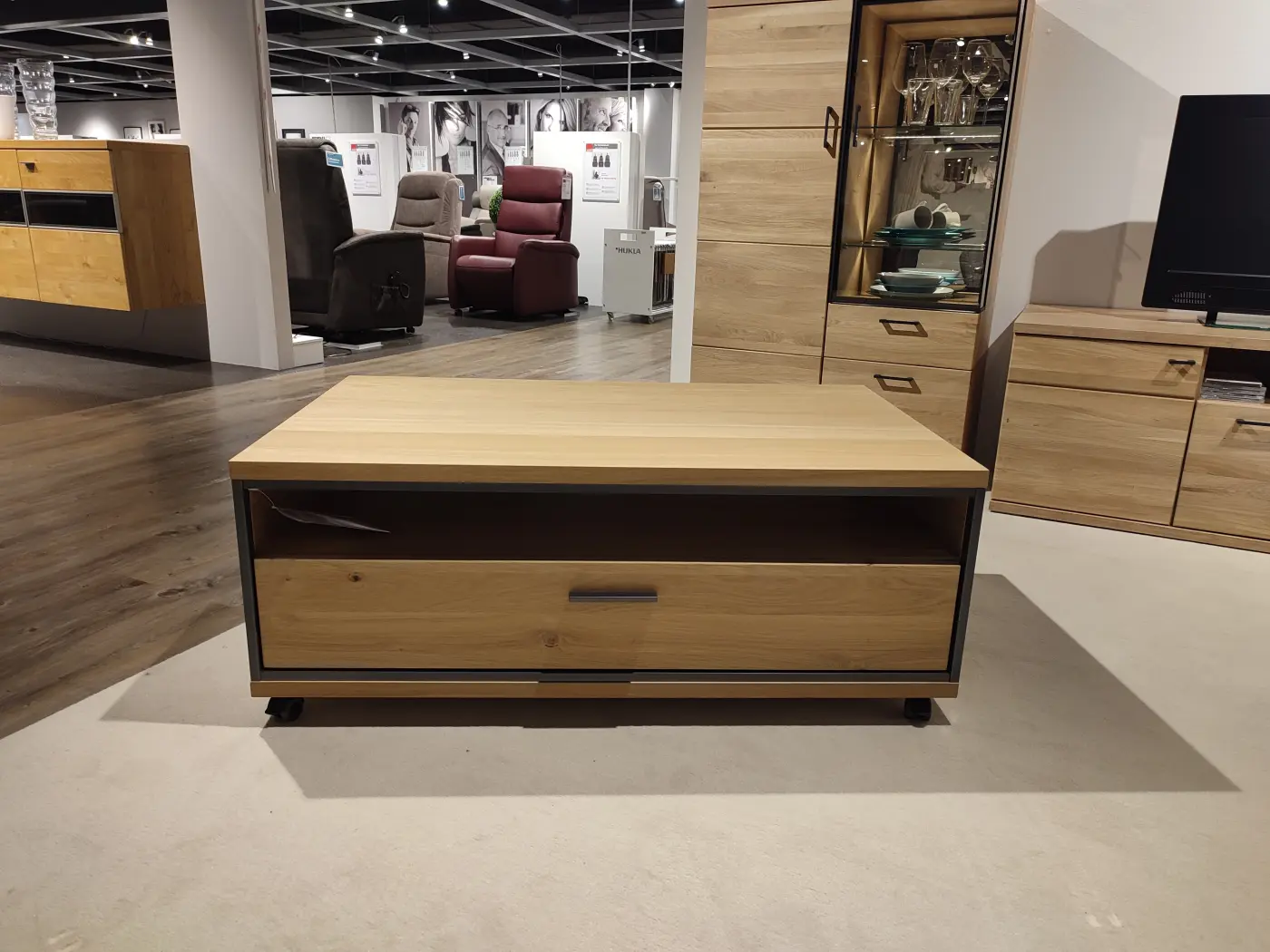 MCA furniture Couchtisch Campinas Asteiche bianco  ca. 115 x 45 x 70 cm