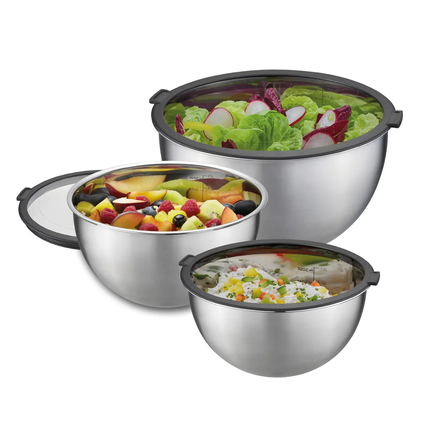 Gefu Schüssel-Set MONDI Schwarz, silber
