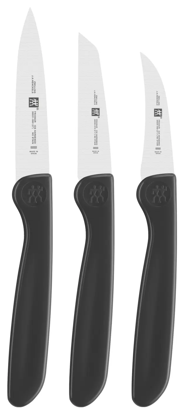 Zwilling Messer Set 3 tlg Gemüsemesser Kunstst MetallfarbenSchwarz