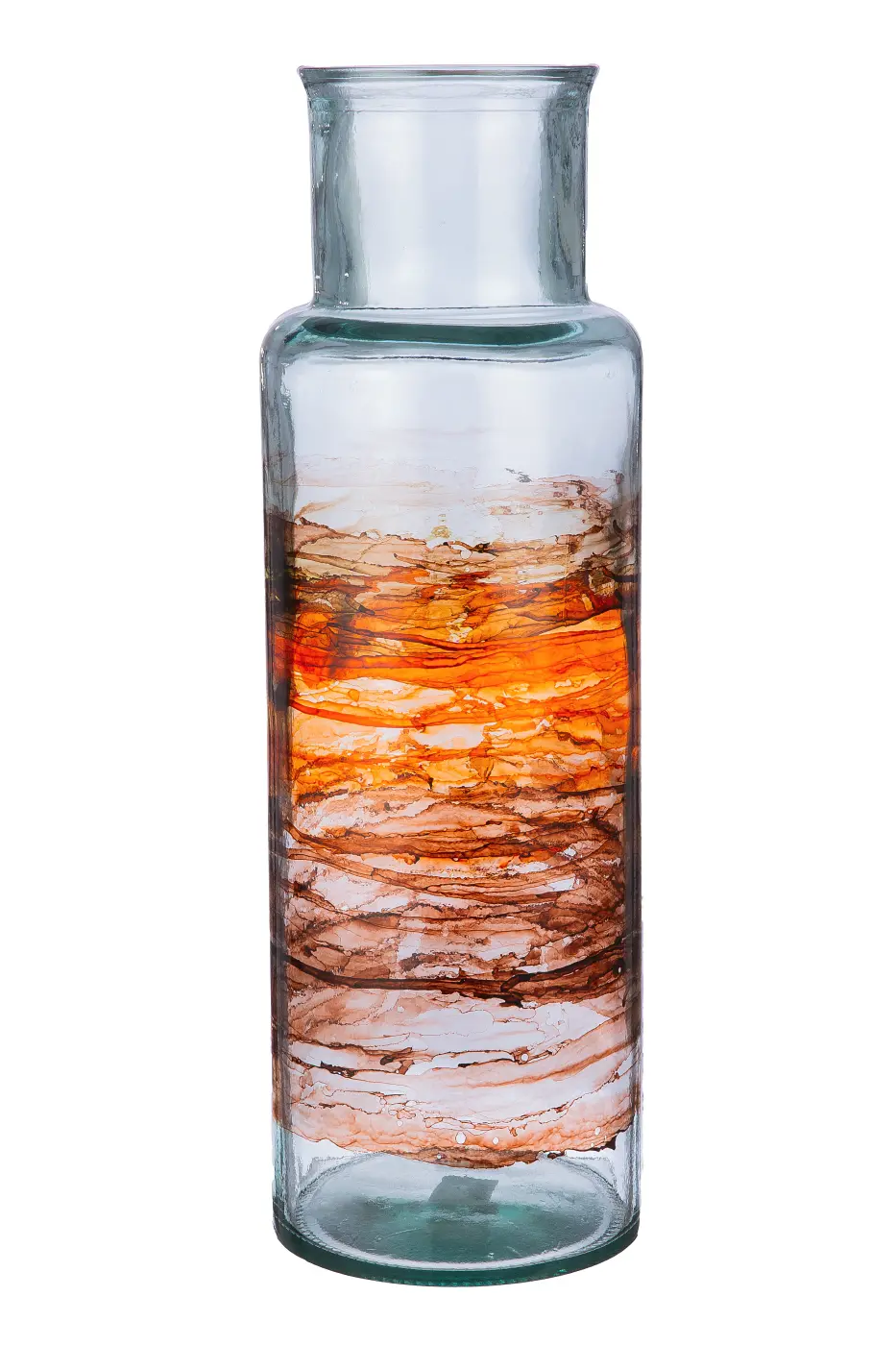 Gilde Vase/Flasche "Borneo" braun H:45cm D:15cm