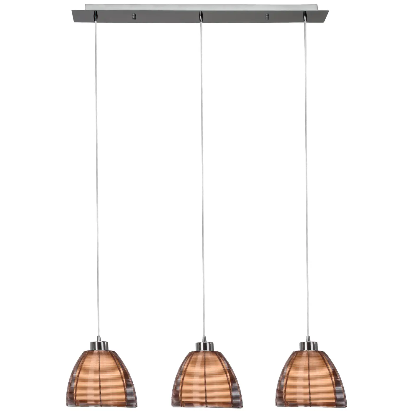 Brilliant  Pendelleuchte, 3-flammig RELAX bronze/chrom