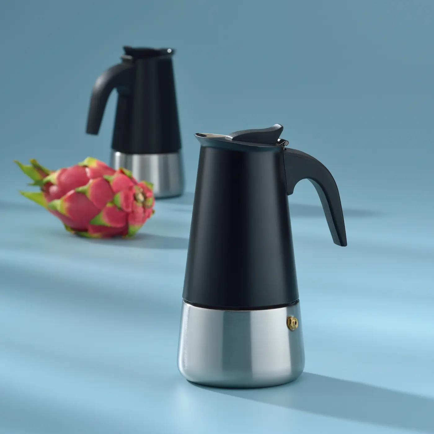 Kela Espressobereiter Ferrara Edelstahl schwarz 19,5cm 10cmØ 300ml