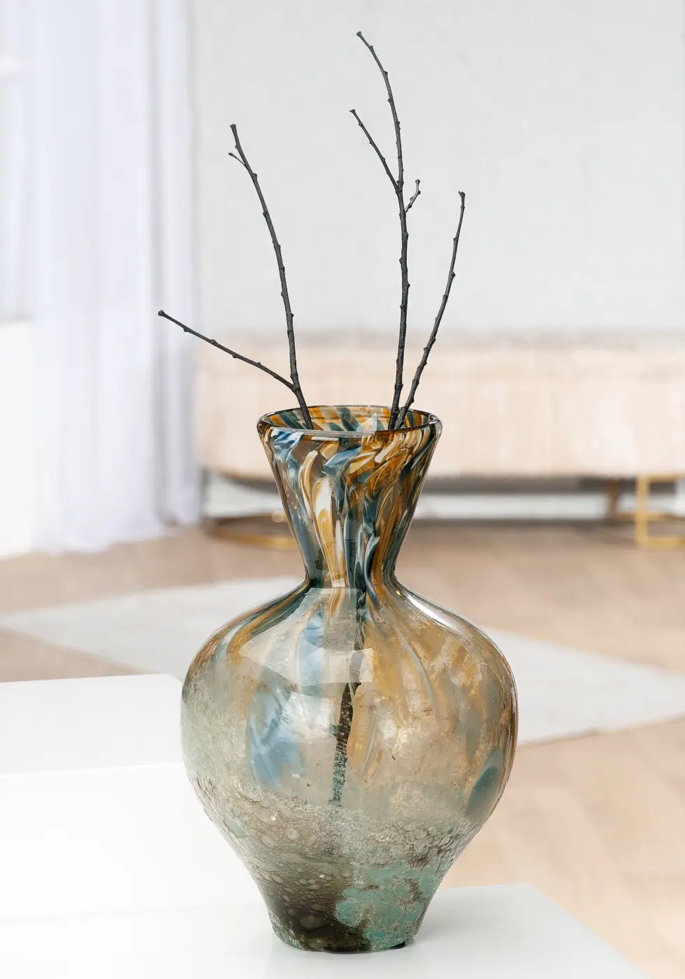 Gilde Vase Bronko braun H 31 x Ø 20 cm