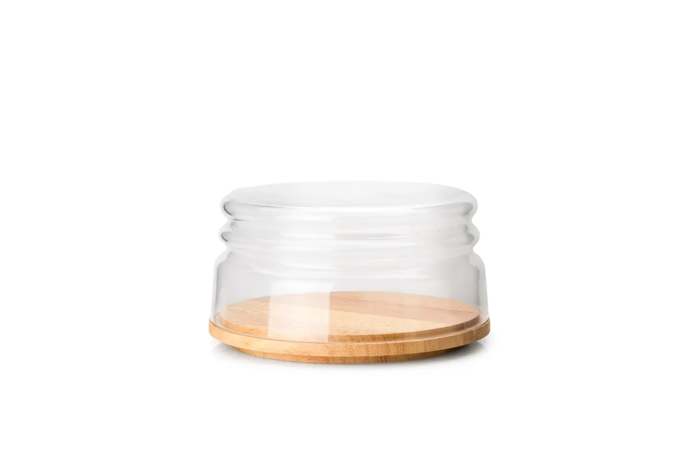 Continenta Käseglocke Gummibaum Holz Glas