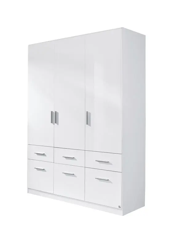 Rauch Drehtürenschrank Celle Hochglanz weiß/alpinweiß B/H/T: 136 x 197 x 54cm Rauch Drehtürenschrank Celle Hochglanz weiß/alpinweiß B/H/T: 136 x 197 x 54cm