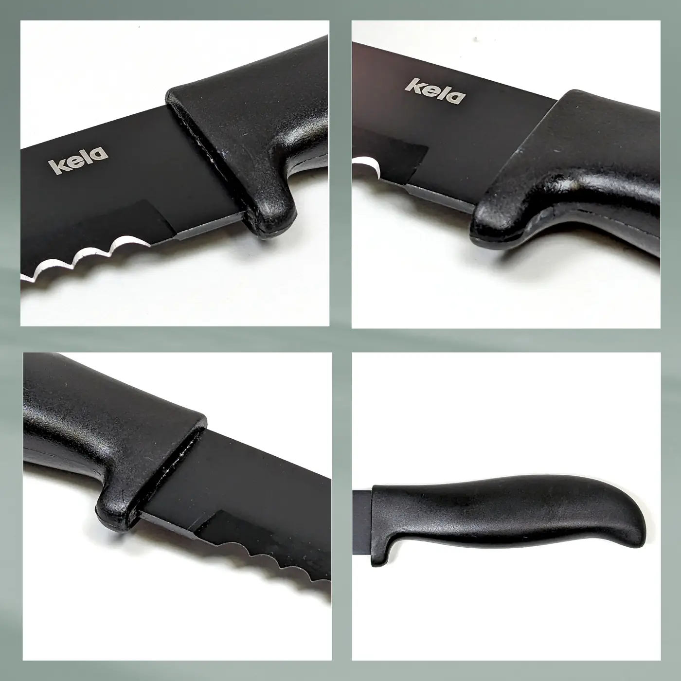 Kela Brotmesser Acida Edelstahl schwarz 32 cm