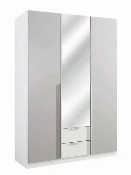 Rauch Drehtürenschrank Texas Extra alpinweiß/seidengrau B/H/T: 136 x 197 x 54cm