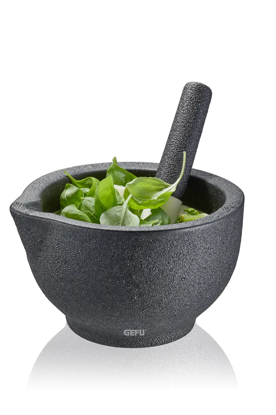 GEFU Mörser GRINO  ø 13 5 cm schwarz/weiß Porzellan