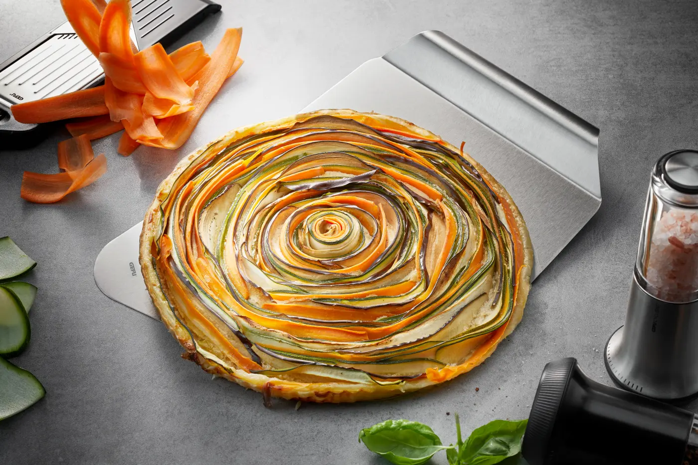 GEFU Kuchen-  und Pizzaheber EASY silber hochwertiger Edelstahl