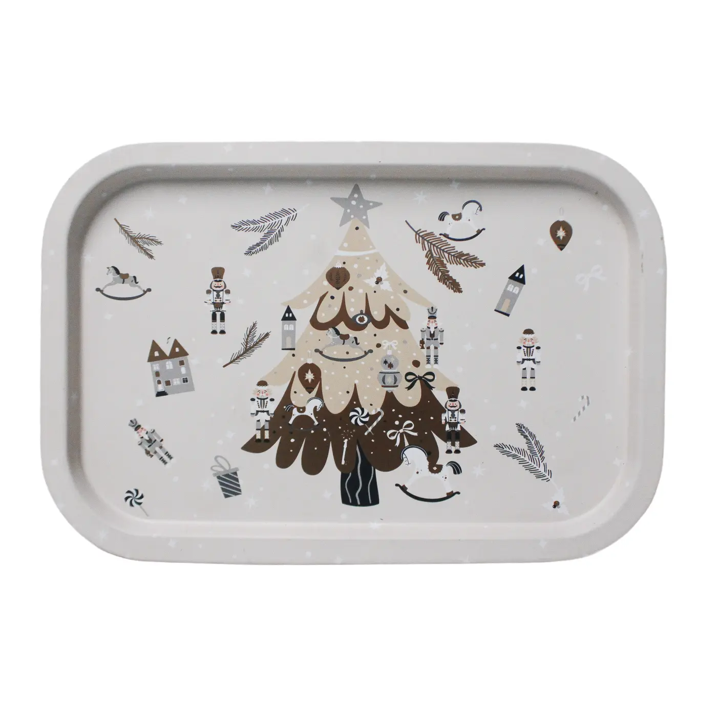 Gilde Tablett Frostwood beige L 23 x B 34 x H 1.5 cm