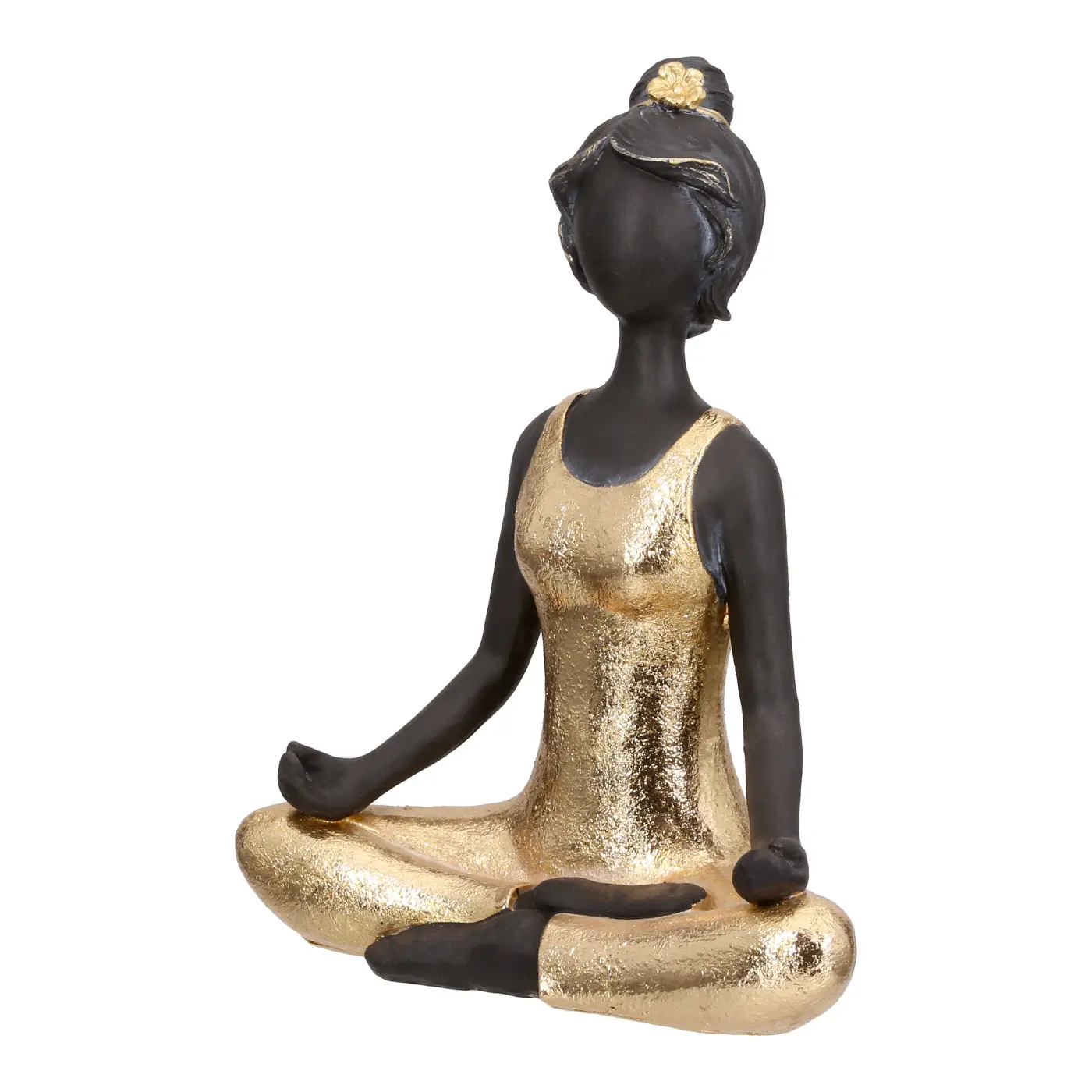 Gilde Figur "Yoga Lady" Poly goldfarben