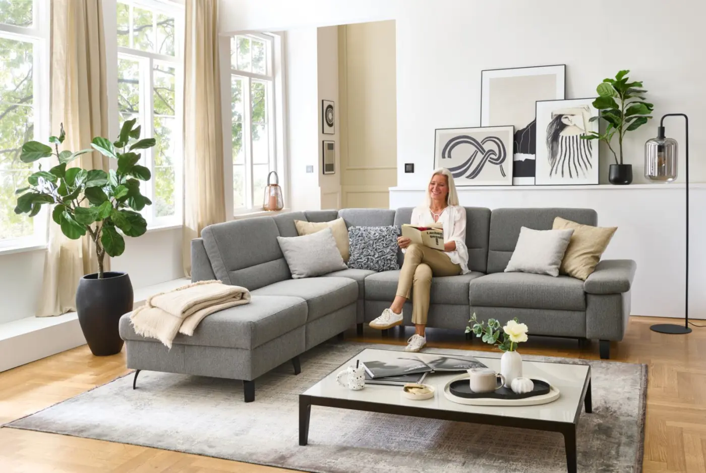 Dietsch Wohnlandschaft 292 - Nassau Vital Q2-Life grau