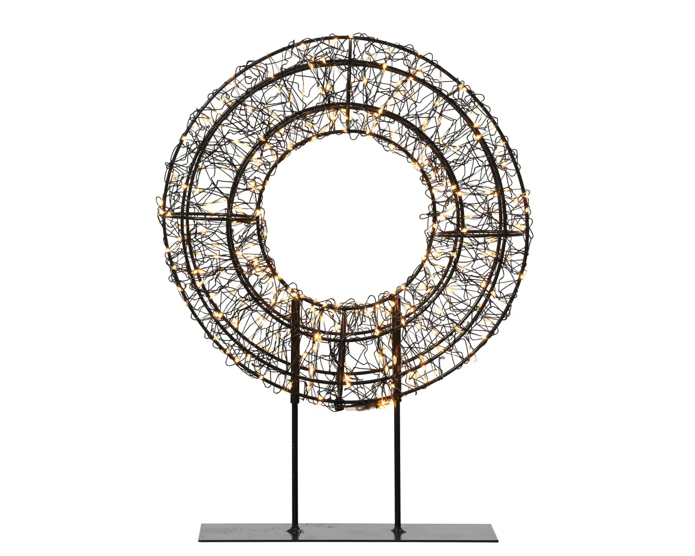 Gilde Dekoobjekt (LED) Metall schwarz L. 9 cm, H. 52 cm,