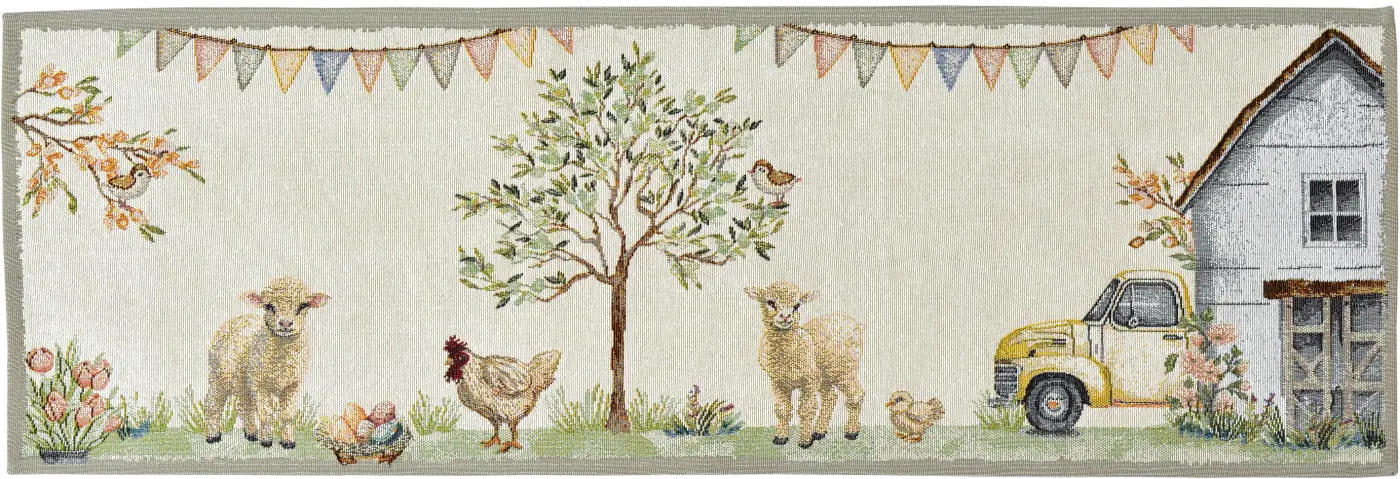 Sander Tischläufer The Farm bunt mit Farm Motiven 32x96cm