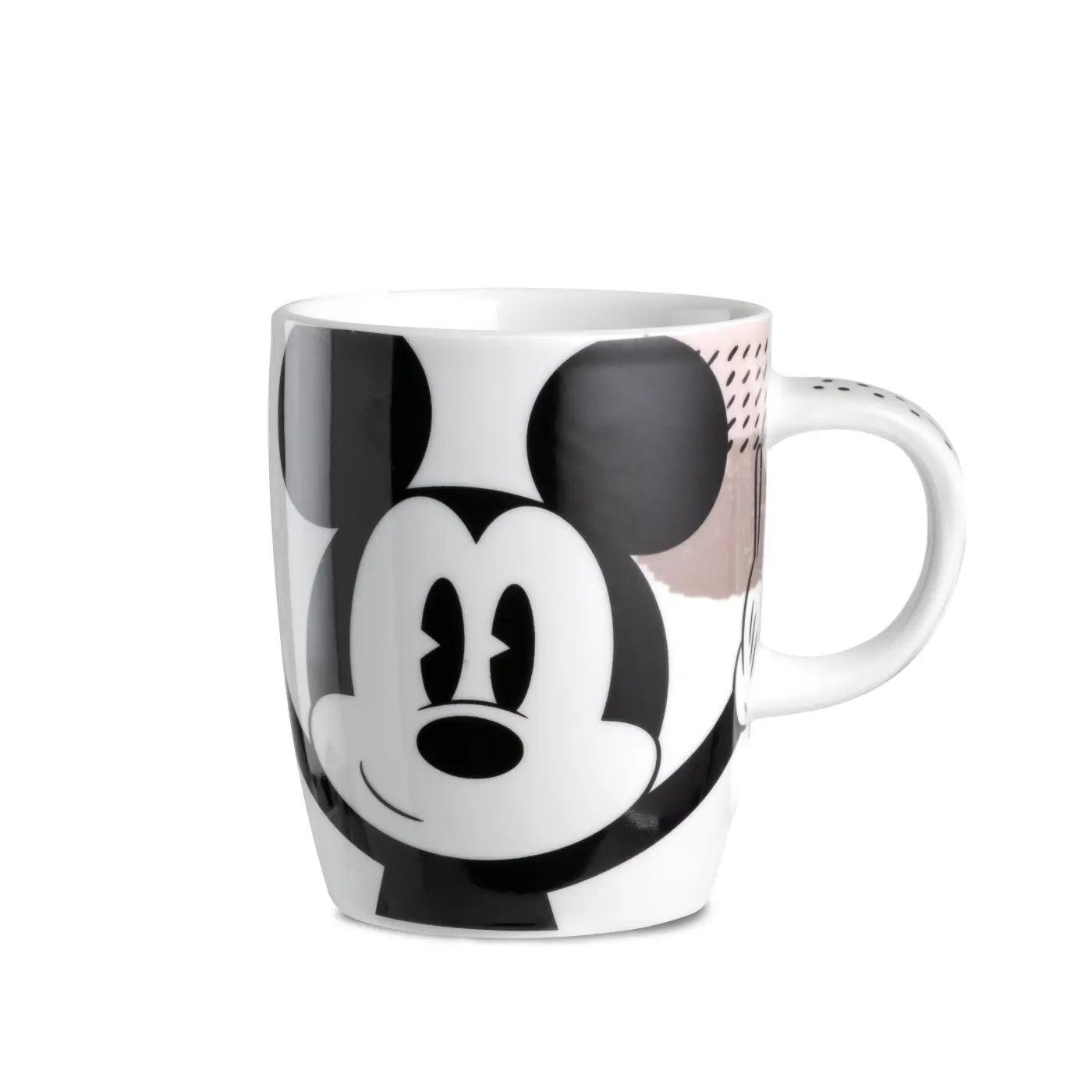 Gilde Tasse/Becher "Mickey - Enjoy" Porzellan grau