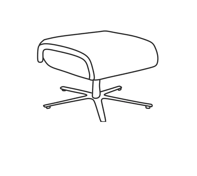 Polsteria Hocker Lola Duo Evita anthrazit 