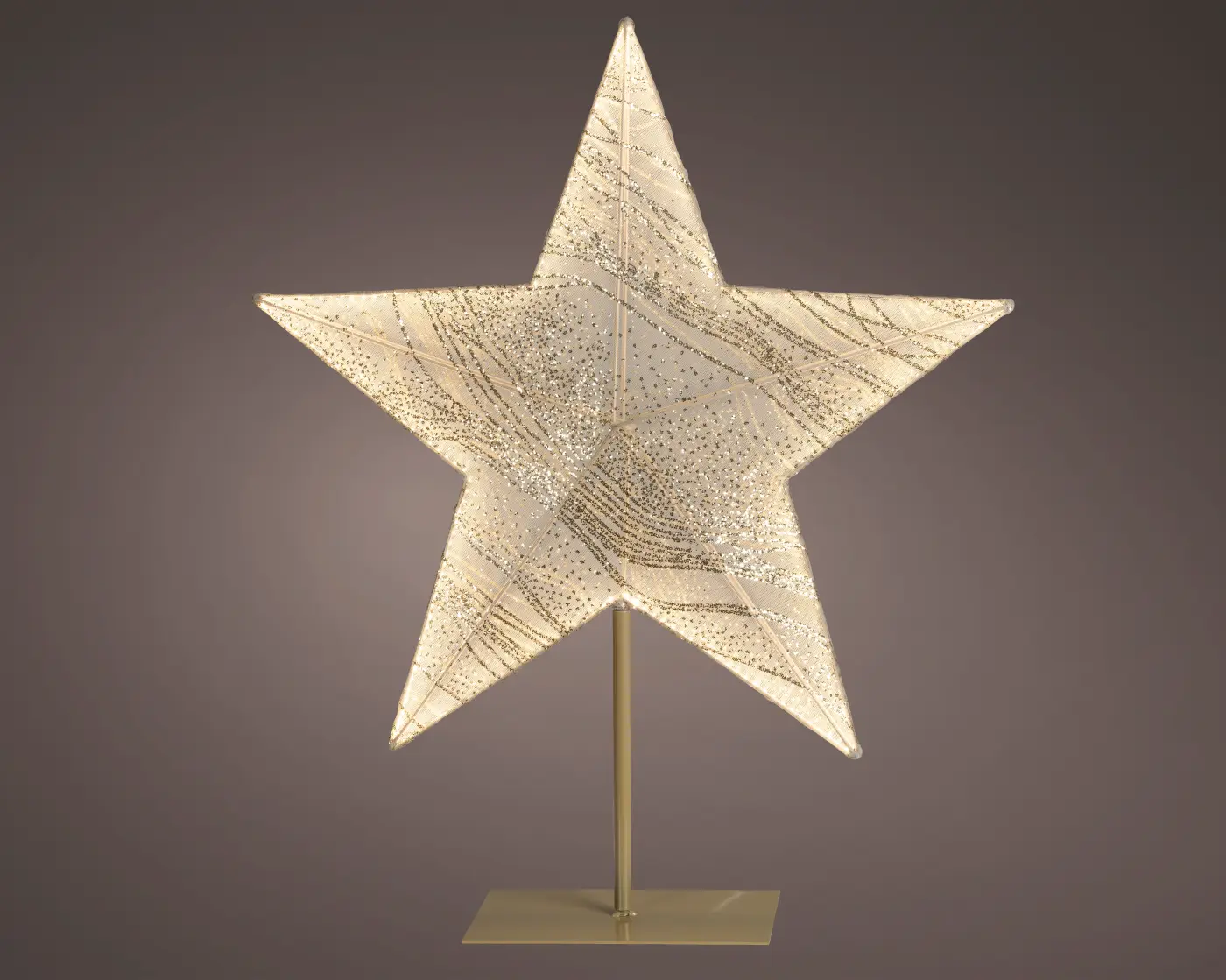 Gilde Handwerk LED-Dekostern Eclipse gold 68 cm