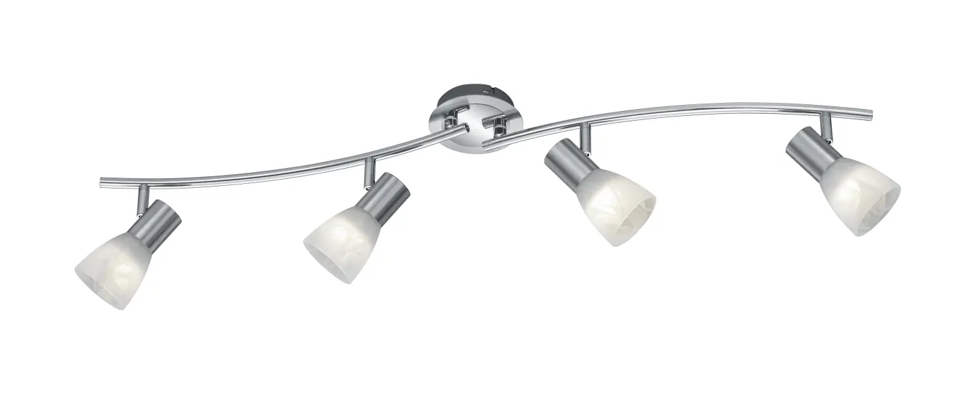 Trio Leuchten  Strahler Levisto nickel matt, Glas alabasterf.