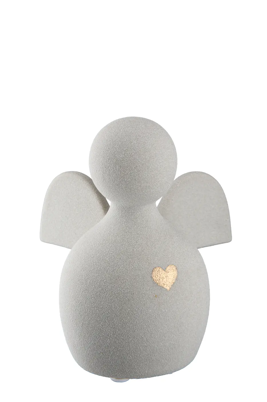 Gilde Figur Engel "Heart"  Keramik grau  9 cm, B. 12 cm, H. 14 cm