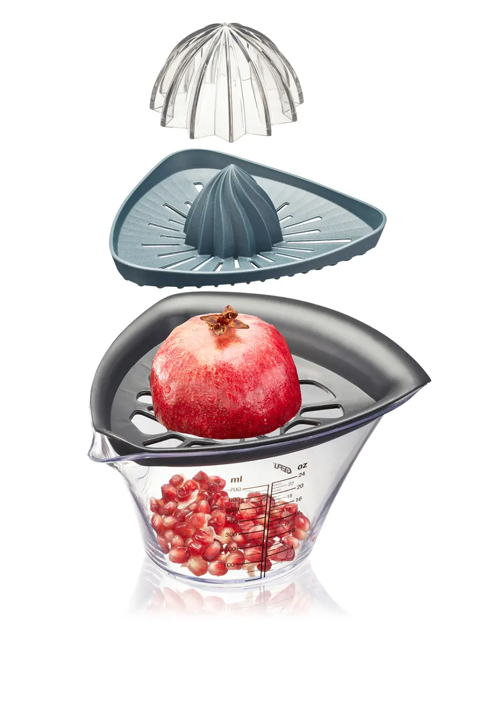 Gefu Granatapfelentkerner/Entsafter FRUTI Schwarz, Grau