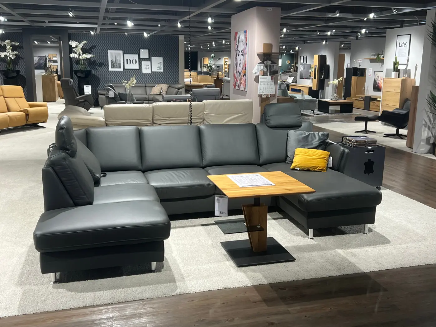 Polinova Polstergruppe  MM-PN1080 mit Funktion anthrazit  ca. 200 x 305 x 168 cm