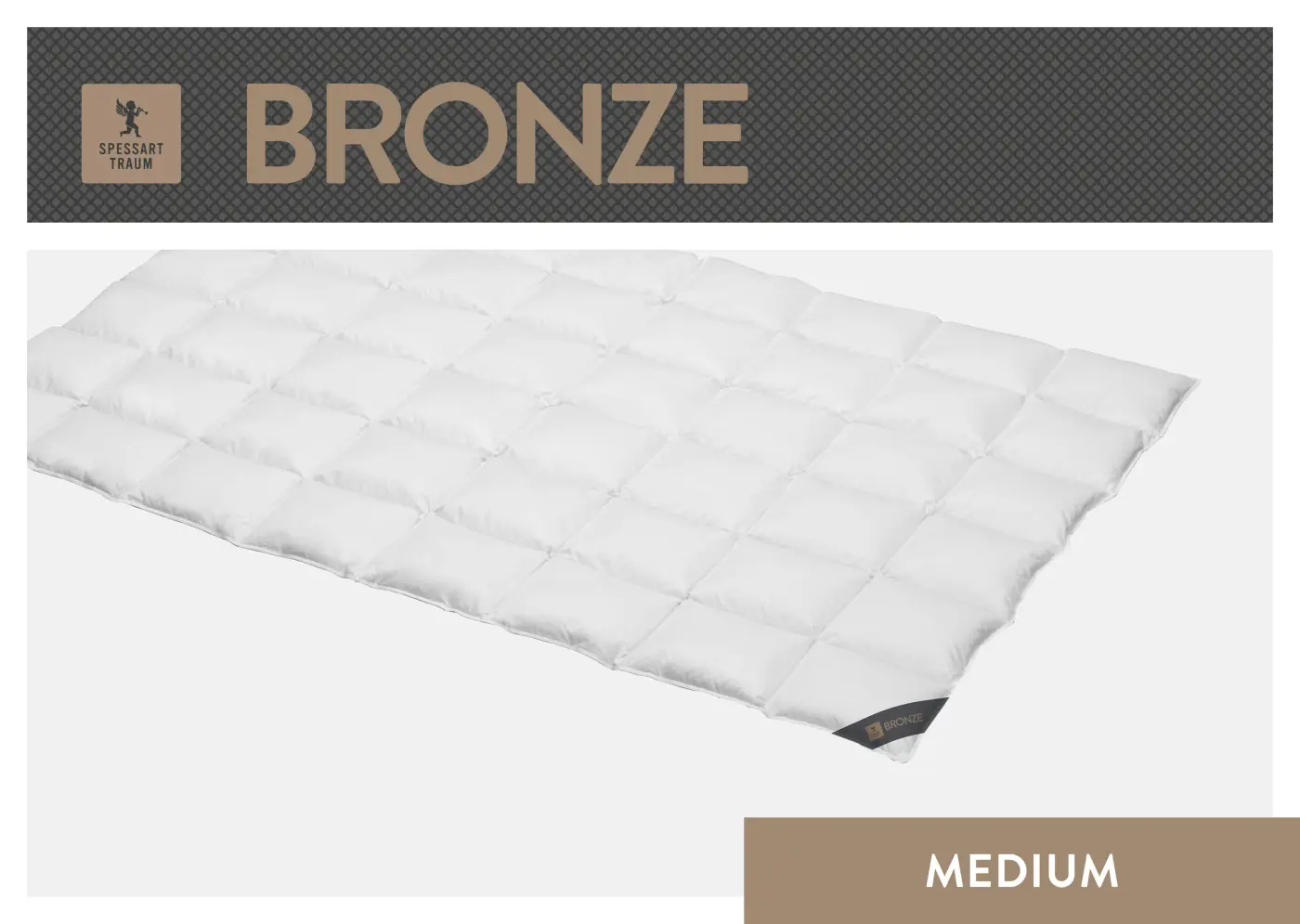 Spessarttraum Daunendecke Bronze, 135 x 200cm, 0,52 Gramm weiß