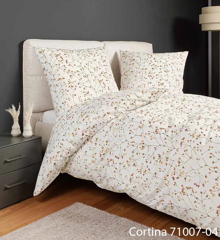 Janine Garnitur Soft-Cotton  beige kupfer 155x220,80x80 cm