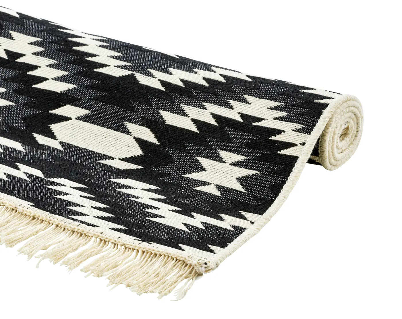DONE. Teppich rugs Barcelona schwarz/beige 80 x 120 cm