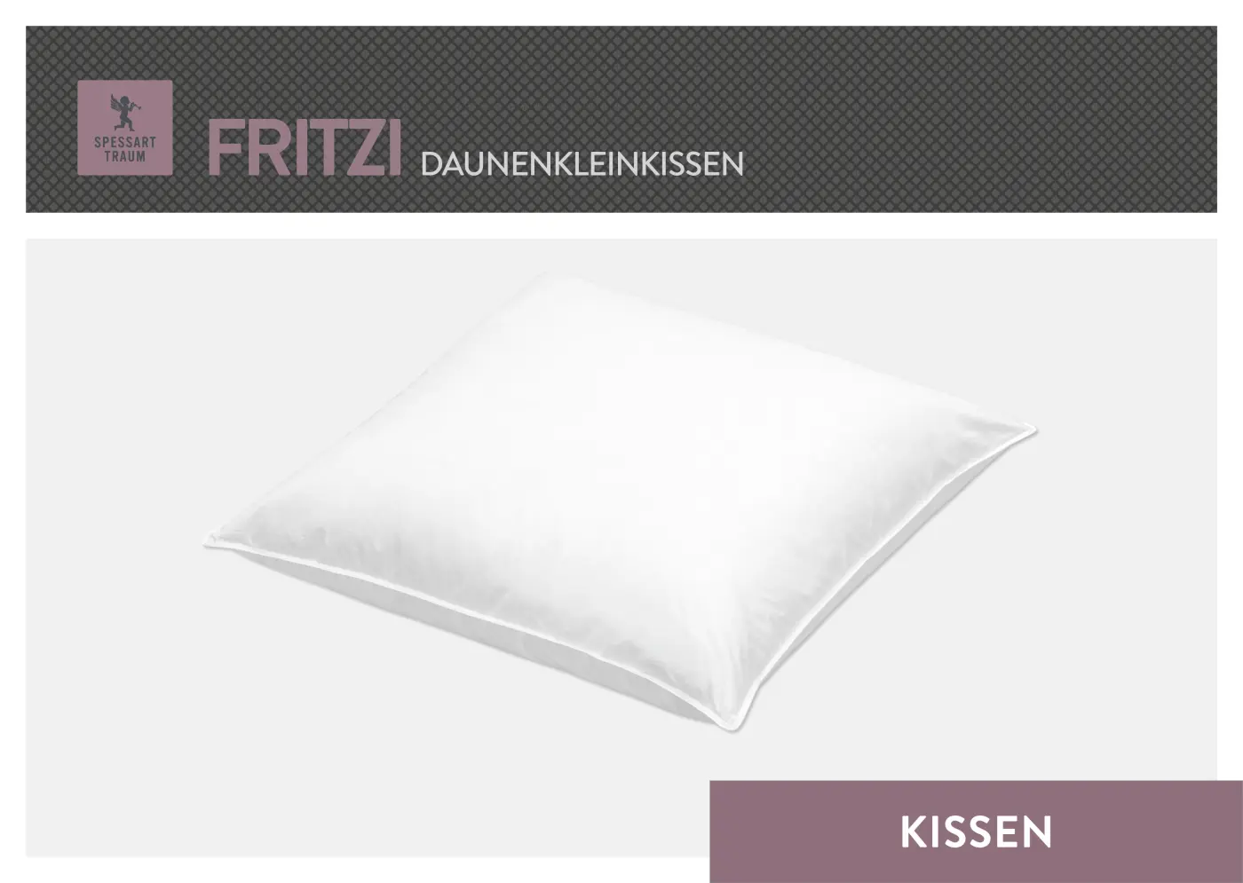 Spessarttraum Daunenkleinkissen Fritzi, 30 x 50cm weiß