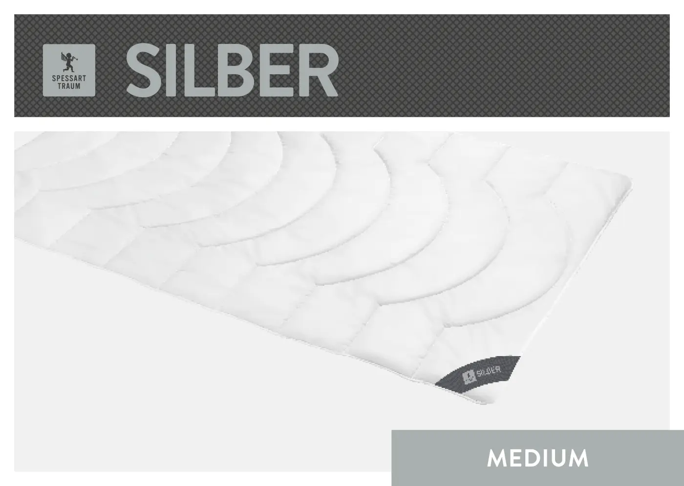 Spessarttraum Faserdecke Silber, 135 x 200cm, 0,54 Gramm weiß
