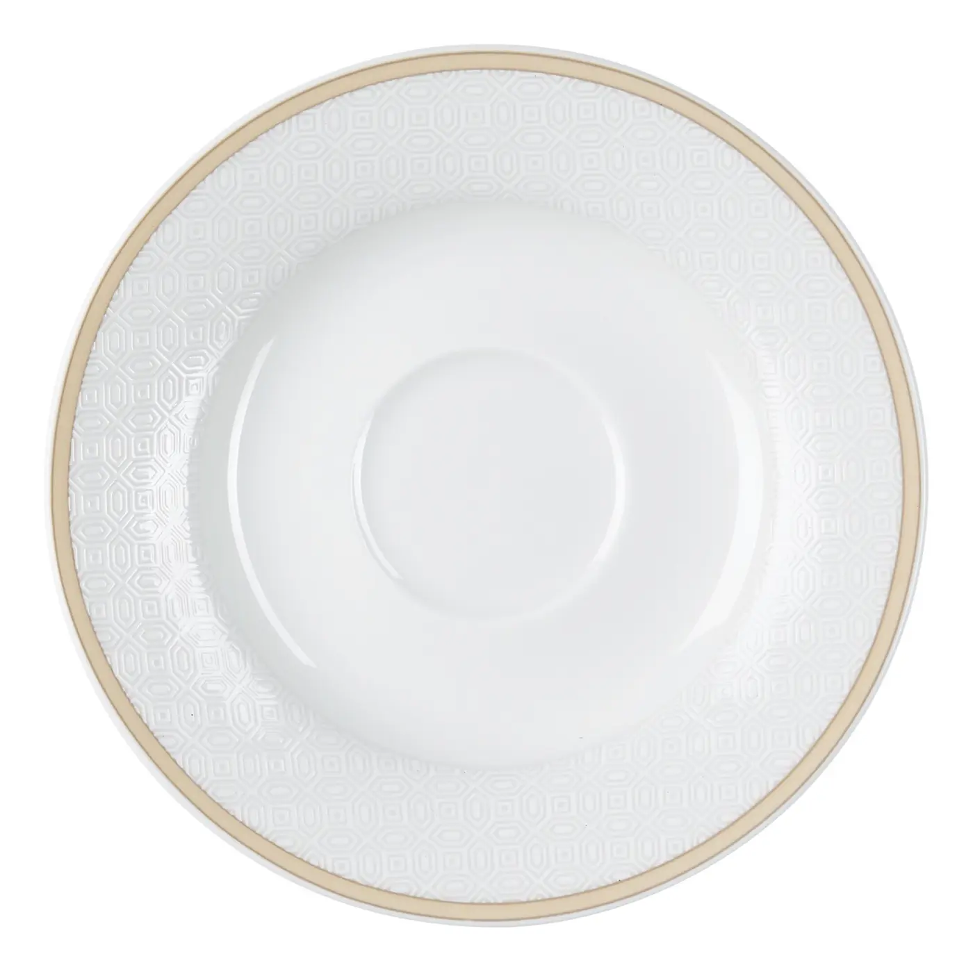 Ritzenhoff & Breker Kaffeeuntere Geo weiß mit Muster 15,5cm