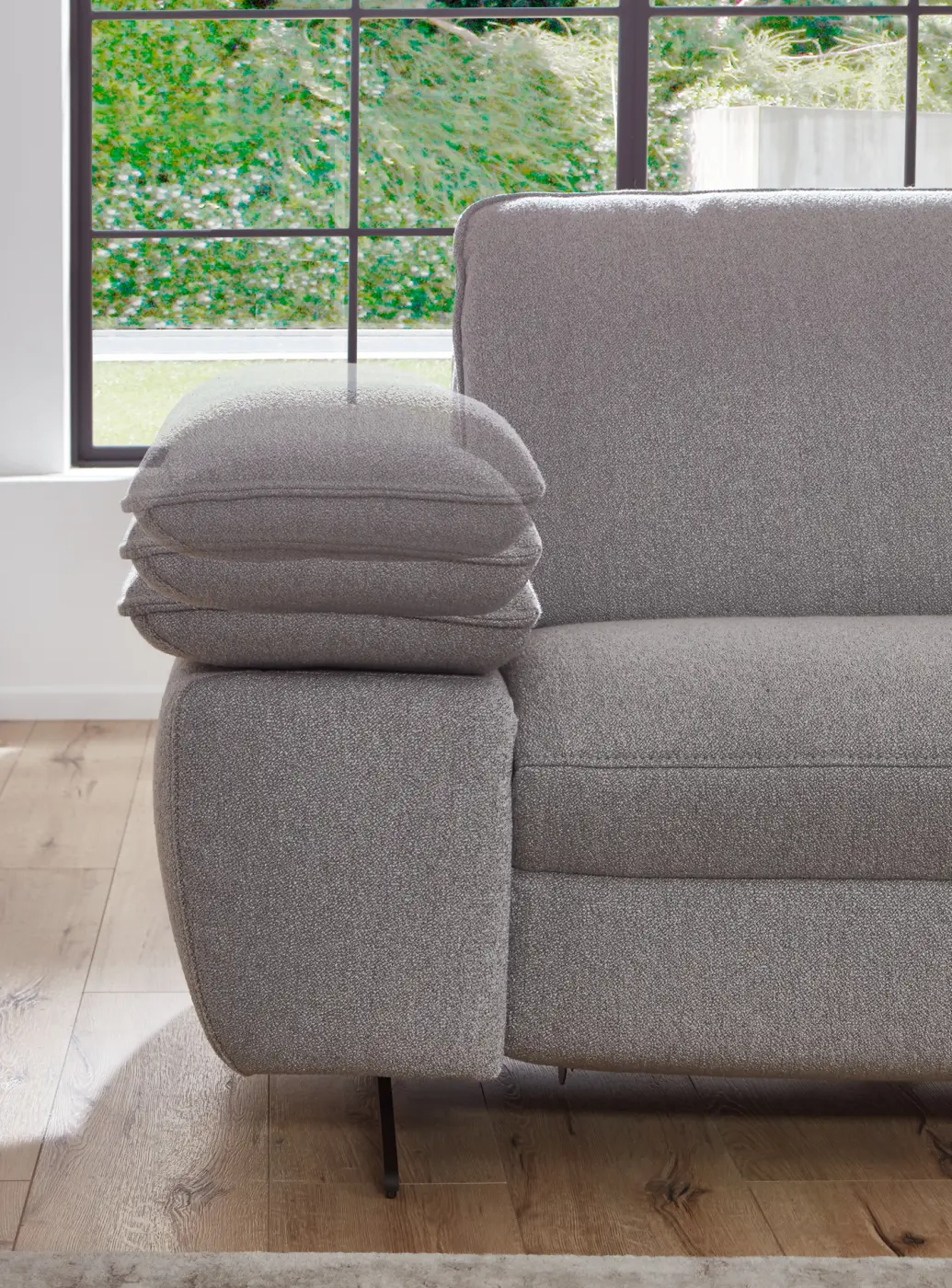 Himolla  Wohnlandschaft Serie Spektra 1488  mit Funktionen Stoff  Q2 grau ca. 344 x 1820 cm