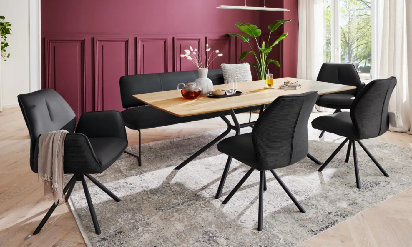 Interliving Armlehpolsternstuhl  IL5116 drehbar Schwarz