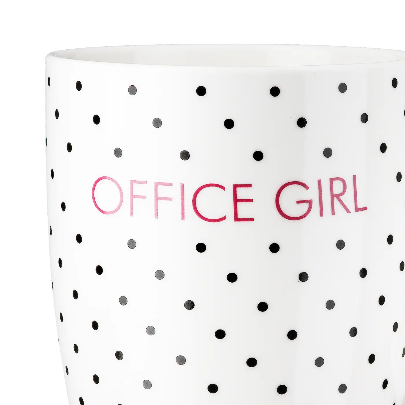 Gilde Tasse/Becher "Office Girl" Porzellan weiß mit Schriftzug