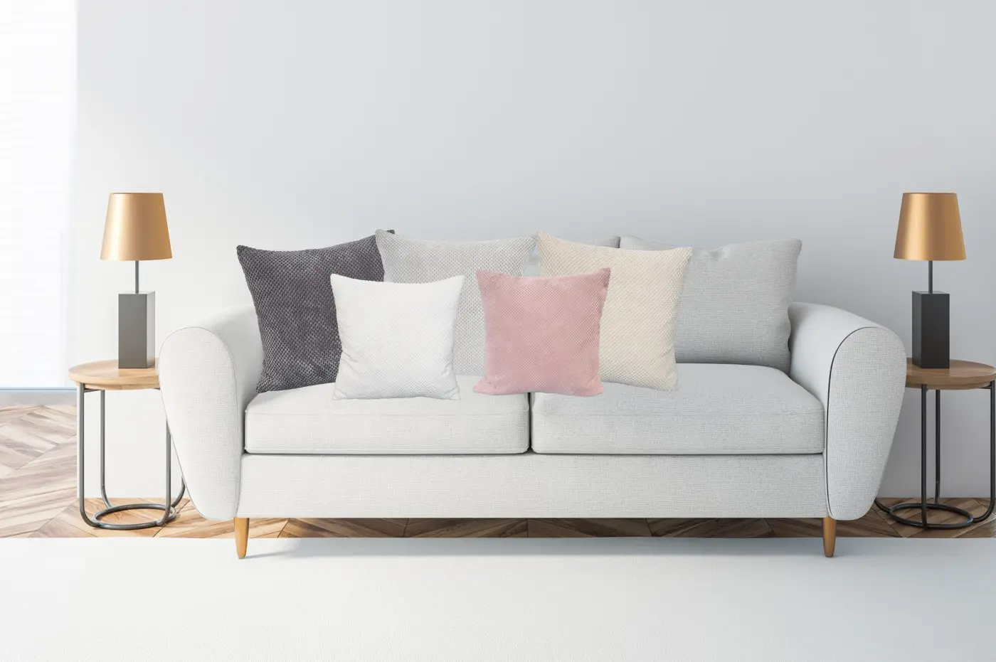 Cosima  Kissenhülle Piano 1 weiß