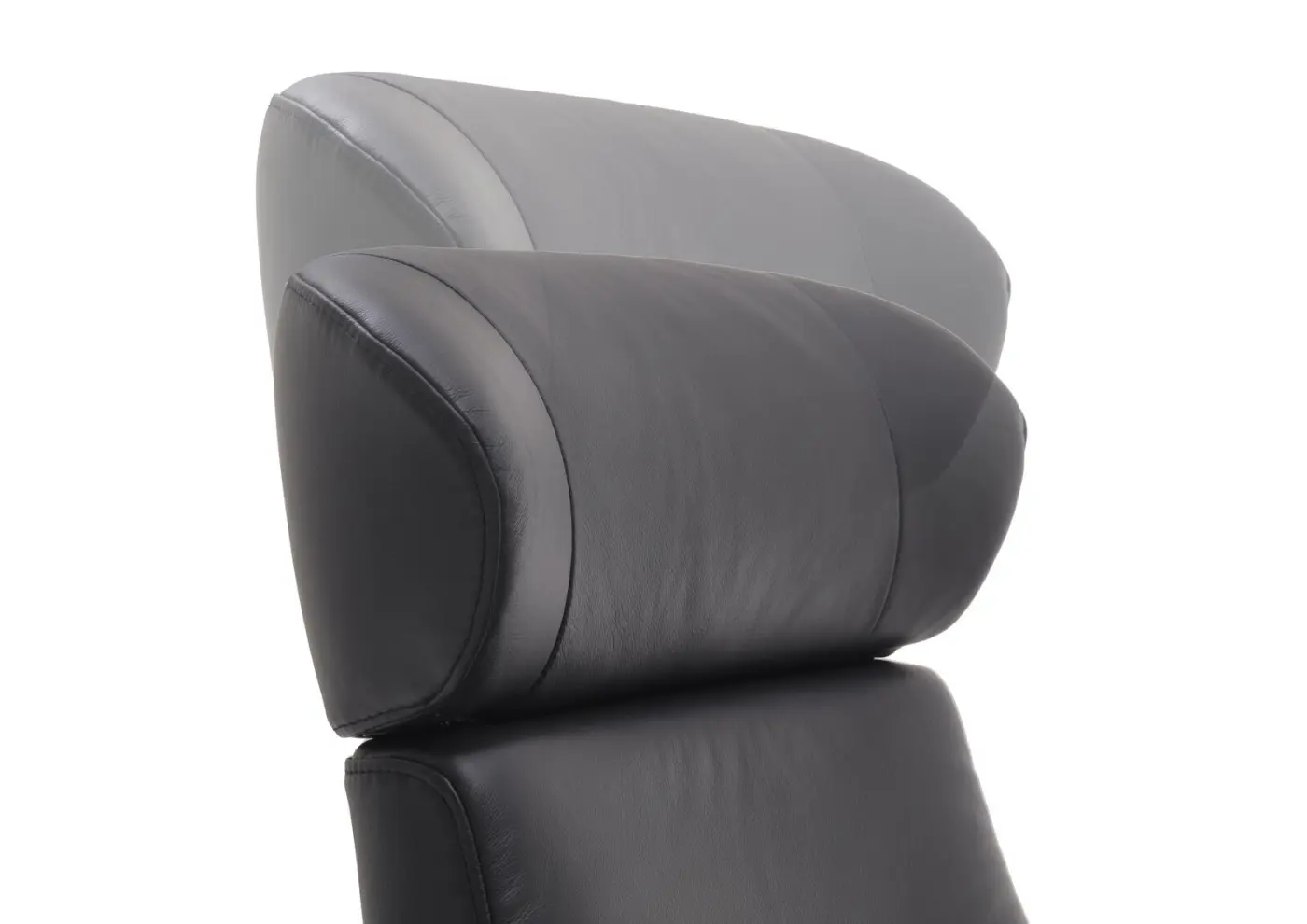 Conform Relaxsessel mit Hocker Timeout Leder schwarz - Gestell schwarz