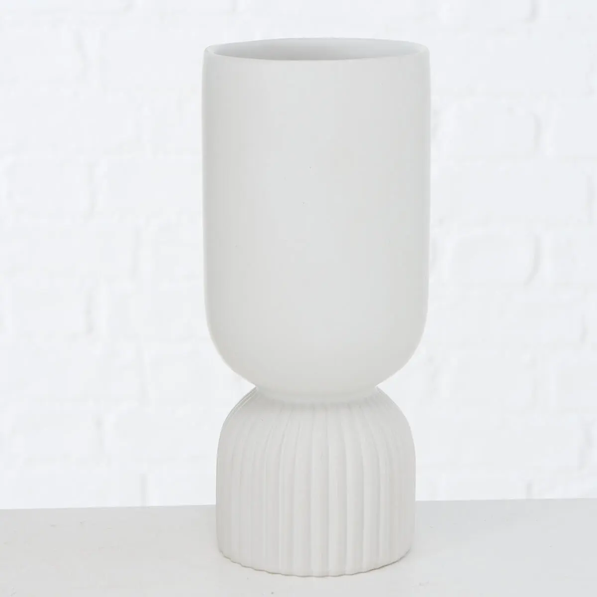 Boltze Vase Gino 150 Weiß, Dolomit