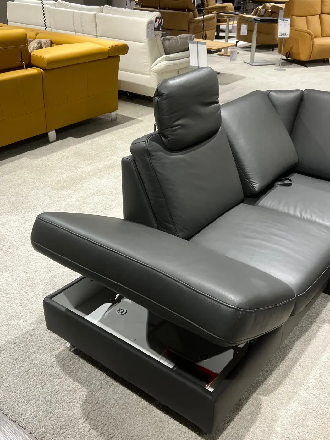 Polinova Polstergruppe  MM-PN1080 mit Funktion anthrazit  ca. 200 x 305 x 168 cm