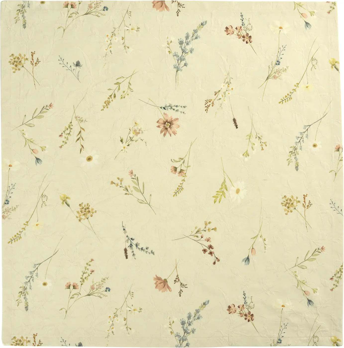 Sander Mitteldecke Flam creme mit zartem Blütenmuster 85x85cm 