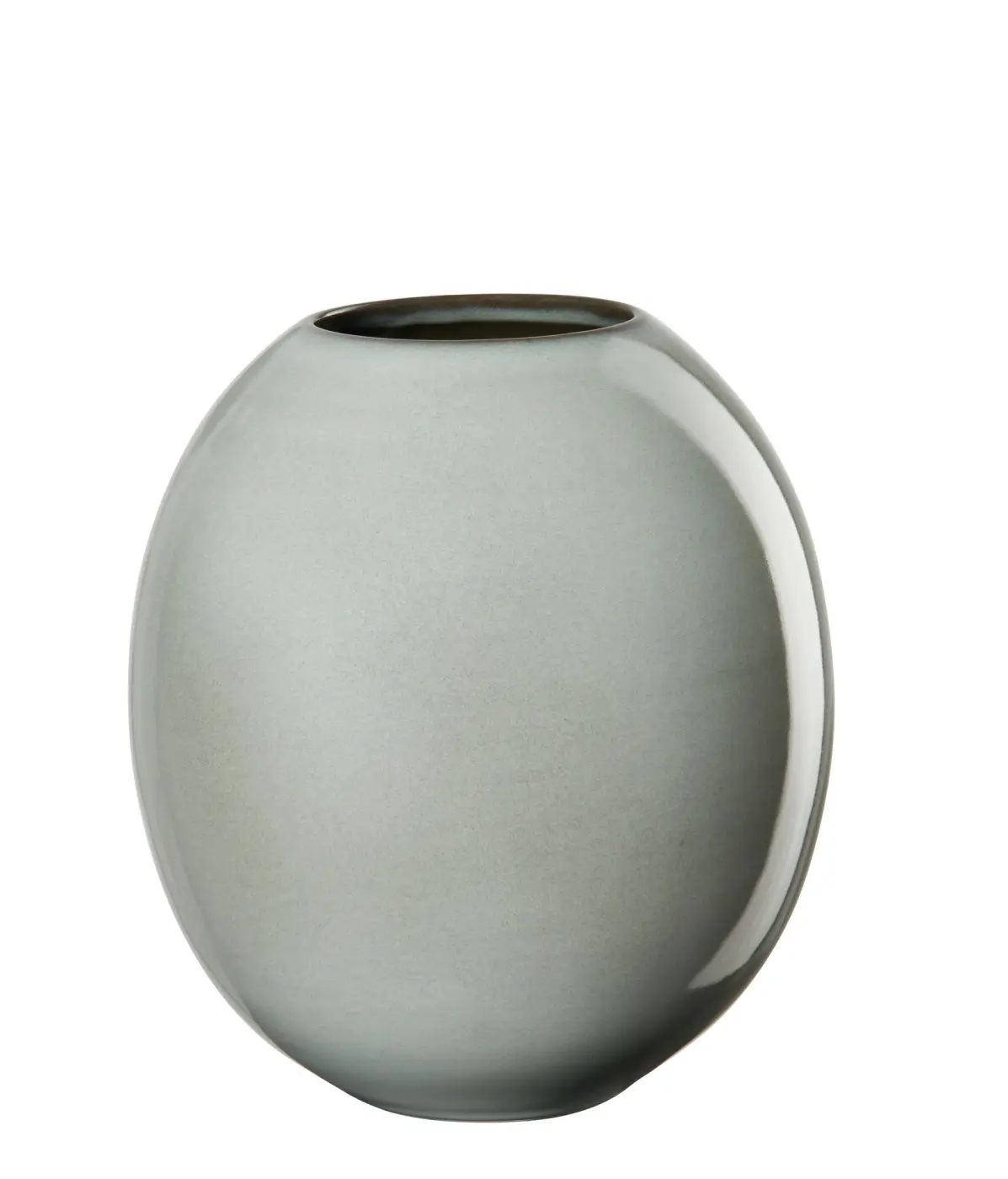 ASA Vase  tamago grau glänzend D. 18 cm, H. 19 cm