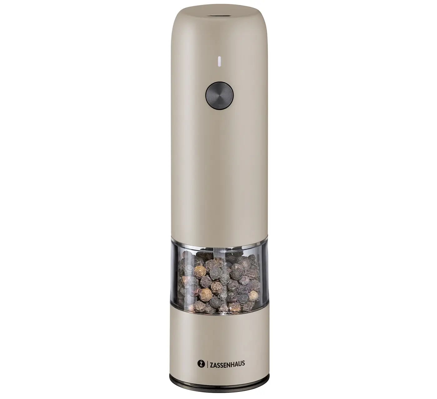 Zassenhaus Pfeffermühle KÖLN USB elektrisch 14 cm grau