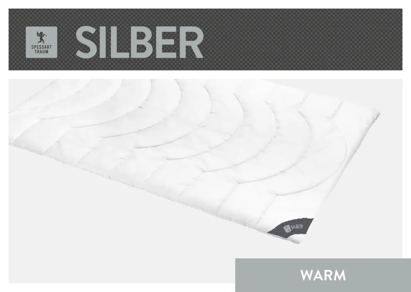 Spessarttraum Faserdecke Silber 135 x 200cm weiß